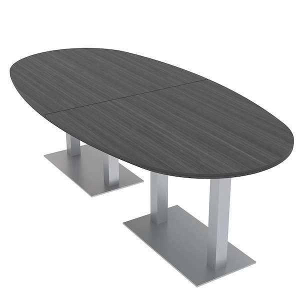 45 in W, 96 in L, 29 in H, Engineered Wood Top, Grey